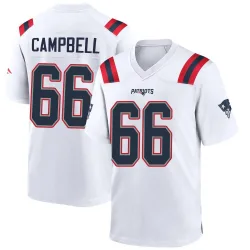 Men's Will Campbell New England Patriots No.66 Game Jersey - White