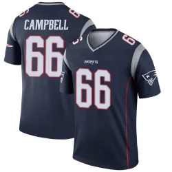 Men's Will Campbell New England Patriots No.66 Legend Jersey - Navy