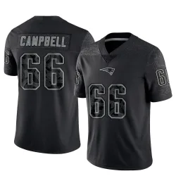 Men's Will Campbell New England Patriots No.66 Limited Reflective Jersey - Black