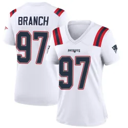 Women's Alan Branch New England Patriots No.97 Game Jersey - White