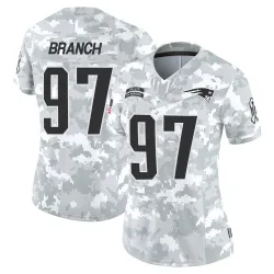 Women's Alan Branch New England Patriots No.97 Limited 2024 Salute to Service Jersey - Arctic Camo