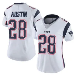 Women's Alex Austin New England Patriots No.28 Limited Vapor Untouchable Jersey - White