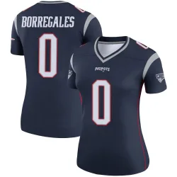 Women's Andres Borregales New England Patriots No.0 Legend Jersey - Navy