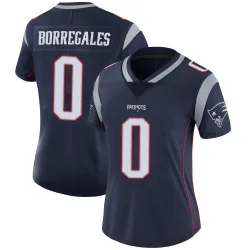 Women's Andres Borregales New England Patriots No.0 Limited Team Color Vapor Untouchable Jersey - Navy