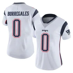 Women's Andres Borregales New England Patriots No.0 Limited Vapor Untouchable Jersey - White