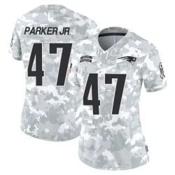 Women's Andrew Parker Jr. New England Patriots No.47 Limited 2024 Salute to Service Jersey - Arctic Camo