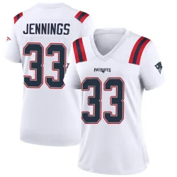 Women's Anfernee Jennings New England Patriots No.33 Game Jersey - White