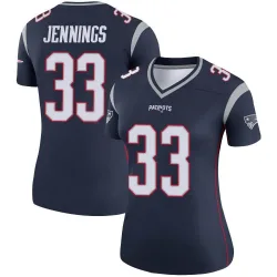 Women's Anfernee Jennings New England Patriots No.33 Legend Jersey - Navy