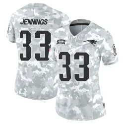 Women's Anfernee Jennings New England Patriots No.33 Limited 2024 Salute to Service Jersey - Arctic Camo