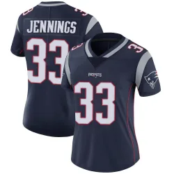 Women's Anfernee Jennings New England Patriots No.33 Limited Team Color Vapor Untouchable Jersey - Navy