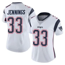 Women's Anfernee Jennings New England Patriots No.33 Limited Vapor Untouchable Jersey - White