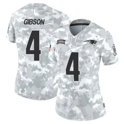 Women's Antonio Gibson New England Patriots No.4 Limited 2024 Salute to Service Jersey - Arctic Camo