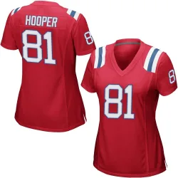 Women's Austin Hooper New England Patriots No.81 Game Alternate Jersey - Red
