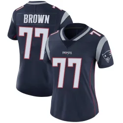 Women's Ben Brown New England Patriots No.77 Limited Team Color Vapor Untouchable Jersey - Navy