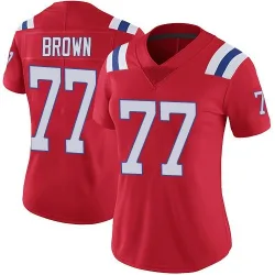 Women's Ben Brown New England Patriots No.77 Limited Vapor Untouchable Alternate Jersey - Red