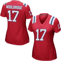 Women's Ben Wooldridge New England Patriots No.17 Game Alternate Jersey - Red
