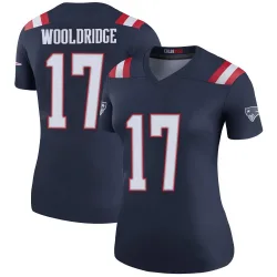 Women's Ben Wooldridge New England Patriots No.17 Legend Color Rush Jersey - Navy