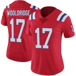 Women's Ben Wooldridge New England Patriots No.17 Limited Vapor Untouchable Alternate Jersey - Red