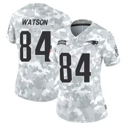 Women's Benjamin Watson New England Patriots No.84 Limited 2024 Salute to Service Jersey - Arctic Camo