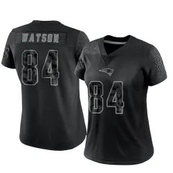 Women's Benjamin Watson New England Patriots No.84 Limited Reflective Jersey - Black