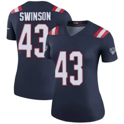 Women's Bradyn Swinson New England Patriots No.43 Legend Color Rush Jersey - Navy