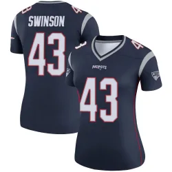 Women's Bradyn Swinson New England Patriots No.43 Legend Jersey - Navy
