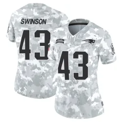 Women's Bradyn Swinson New England Patriots No.43 Limited 2024 Salute to Service Jersey - Arctic Camo
