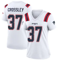 Women's Brandon Crossley New England Patriots No.37 Game Jersey - White