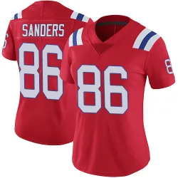 Women's Braylon Sanders New England Patriots No.86 Limited Vapor Untouchable Alternate Jersey - Red