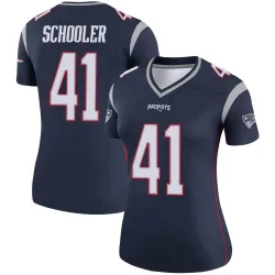 Women's Brenden Schooler New England Patriots No.41 Legend Jersey - Navy