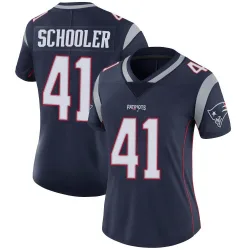 Women's Brenden Schooler New England Patriots No.41 Limited Team Color Vapor Untouchable Jersey - Navy