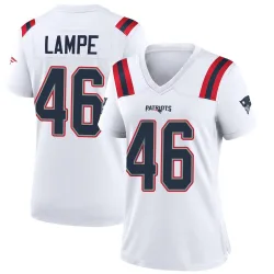 Women's Brock Lampe New England Patriots No.46 Game Jersey - White