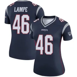 Women's Brock Lampe New England Patriots No.46 Legend Jersey - Navy