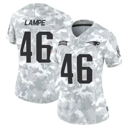 Women's Brock Lampe New England Patriots No.46 Limited 2024 Salute to Service Jersey - Arctic Camo