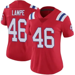 Women's Brock Lampe New England Patriots No.46 Limited Vapor Untouchable Alternate Jersey - Red
