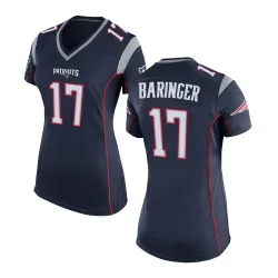 Women's Bryce Baringer New England Patriots No.17 Game Team Color Jersey - Navy Blue