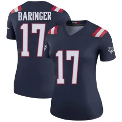 Women's Bryce Baringer New England Patriots No.17 Legend Color Rush Jersey - Navy