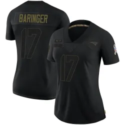 Women's Bryce Baringer New England Patriots No.17 Limited 2020 Salute To Service Jersey - Black