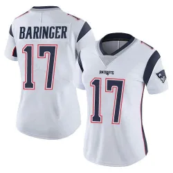 Women's Bryce Baringer New England Patriots No.17 Limited Vapor Untouchable Jersey - White