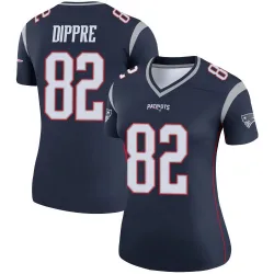 Women's CJ Dippre New England Patriots No.82 Legend Jersey - Navy