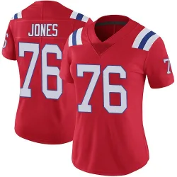 Women's Caleb Jones New England Patriots No.76 Limited Vapor Untouchable Alternate Jersey - Red