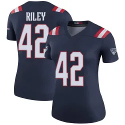 Women's Cam Riley New England Patriots No.42 Legend Color Rush Jersey - Navy