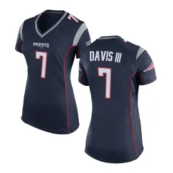 Women's Carlton Davis III New England Patriots No.7 Game Team Color Jersey - Navy Blue