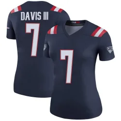 Women's Carlton Davis III New England Patriots No.7 Legend Color Rush Jersey - Navy
