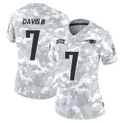 Women's Carlton Davis III New England Patriots No.7 Limited 2024 Salute to Service Jersey - Arctic Camo