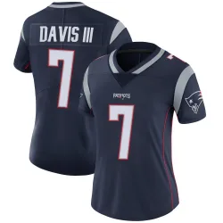 Women's Carlton Davis III New England Patriots No.7 Limited Team Color Vapor Untouchable Jersey - Navy