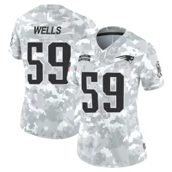 Women's Carson Wells New England Patriots No.59 Limited 2024 Salute to Service Jersey - Arctic Camo