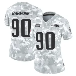 Women's Christian Barmore New England Patriots No.90 Limited 2024 Salute to Service Jersey - Arctic Camo