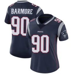 Women's Christian Barmore New England Patriots No.90 Limited Team Color Vapor Untouchable Jersey - Navy