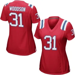 Women's Craig Woodson New England Patriots No.31 Game Alternate Jersey - Red